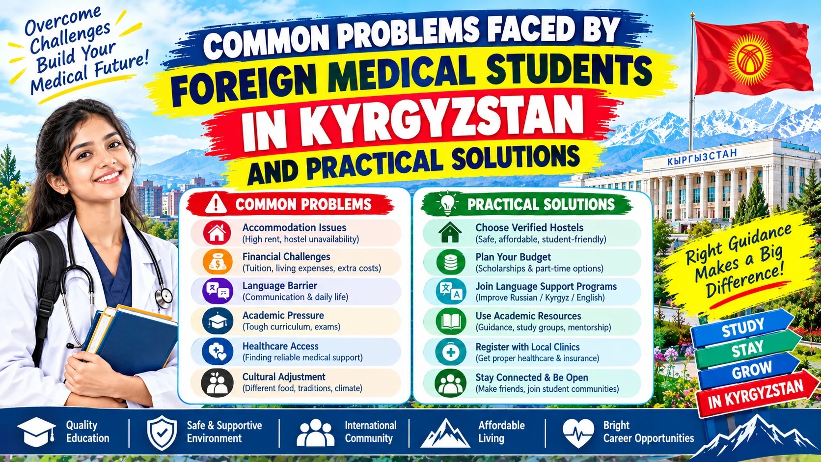 Common Problems Faced by Foreign Medical Students in Kyrgyzstan and Practical Solutions